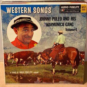 Johnny Puleo & His Harmonica Gang – Western Songs Vol. 4 Vinyl Record LP AJ8